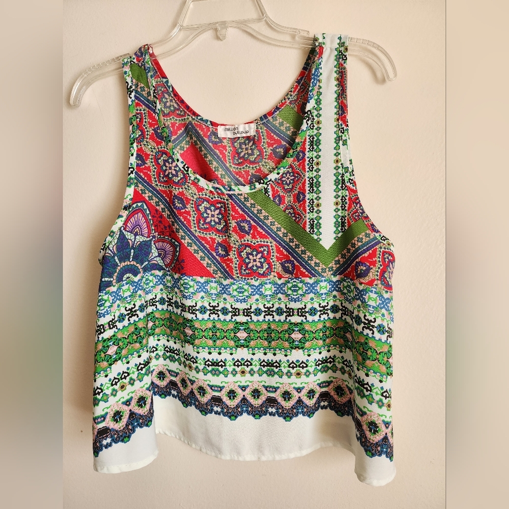 Multicolor Patterned Women's Top